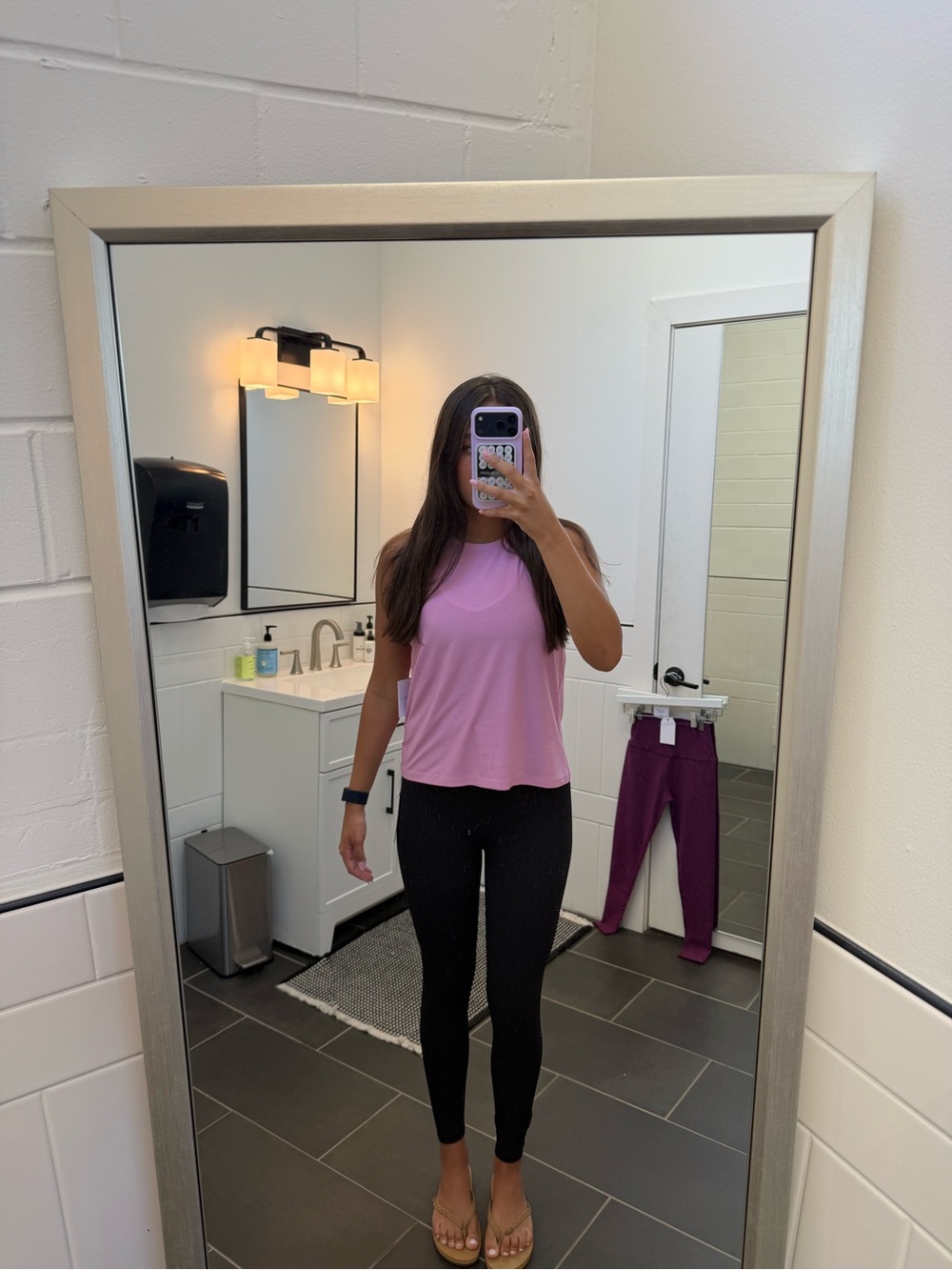 Beyond Yoga Bright Pink Relaxed Tank Top - Picture 2 of 3